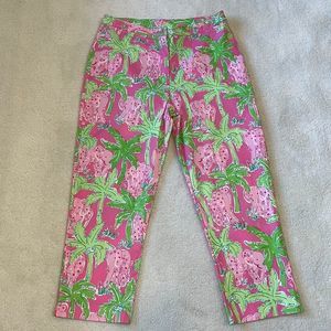 Lilly Pulitzer Pink and Green Capris